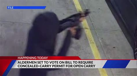 Aldermen set to vote on bill to require concealed-carry permit for open carry today